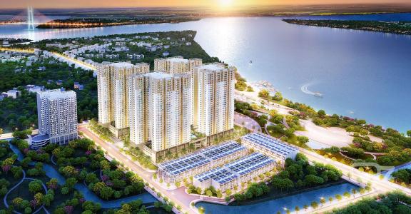 Phối cảnh dự án Q7 SAIGON RIVERSIDE Căn hộ Q7 Saigon Riverside hướng ban công tây nam không có nội thất diện tích 62.9m²
