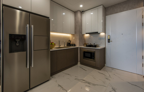 Nhà mẫu căn hộ Sunshine Horizon, Quận 4 Căn hộ tầng 11 Sunshine Horizon có 2 phòng ngủ, nội thất cơ bản.