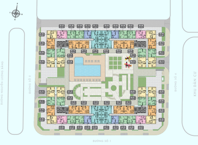 Mặt bằng chung căn hộ Q7 Boulevard, QUận 7 Căn hộ Q7 Boulevard tầng 20 thiết kế hiện đại, nội thất cơ bản.