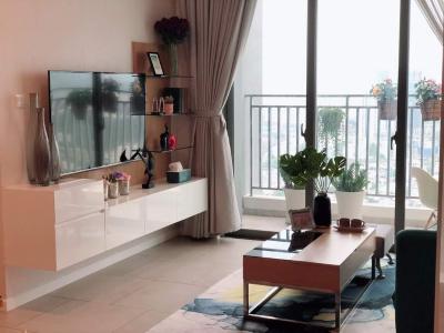 phòng khách căn hộ riviera point Căn hộ Riviera Point tầng cao, bàn giao đầy đủ nội thất.