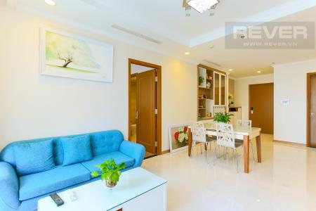 Phòng Khách Căn hộ Vinhomes Central Park tầng cao L2, 3 phòng ngủ, nội thất đầy đủ