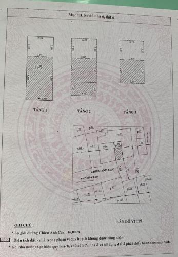 Mặt bằng sàn nhà phố quận 5 Bán nhà 3 tầng hẻm ô tô đường Chiêu Anh Các, quận 5.
