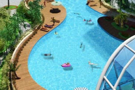 Hồ bơi Conic Riverside, Quận 8 Căn hộ Conic Riverside tầng thấp, view sông thoáng mát.