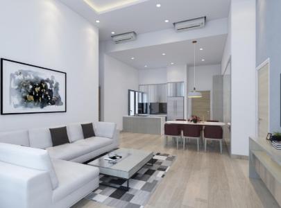 Phòng khách căn hộ Riviera Point Căn hộ Riviera Point tầng 3 nội thất đầy đủ, view thành phố.