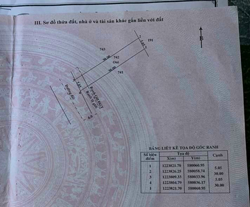Bản vẽ đất nền Huyện Củ Chi Đất nền thổ cư diện tích 5m x 30m vuông vức, pháp lý minh bạch rõ ràng.
