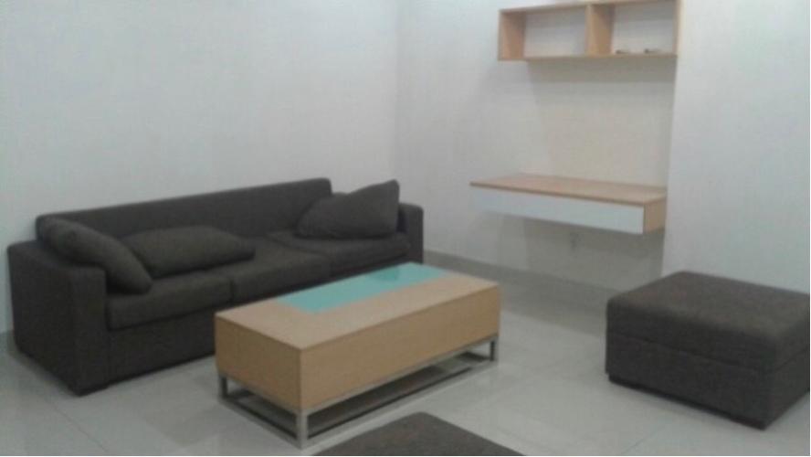 Phòng khách căn hộ Him Lam Riverside Bán căn hộ tầng thấp Him Lam Riverside 3, view hồ bơi nội khu.