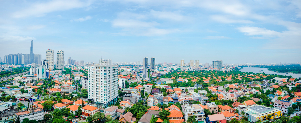 view Căn hộ Masteri Thảo Điền, Quận 2 Căn hộ Masteri Thảo Điền tầng 21 thiết kế 2 phòng ngủ, đầy đủ nội thất.