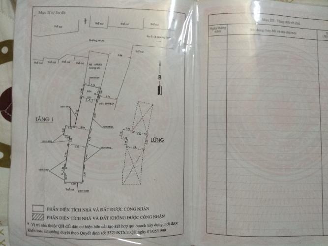 Nhà phố Quận Bình Thạnh Nhà phố Quận Bình Thạnh hẻm xe hơi trước nhà, kết cấu 1 trệt 1 gác lửng.