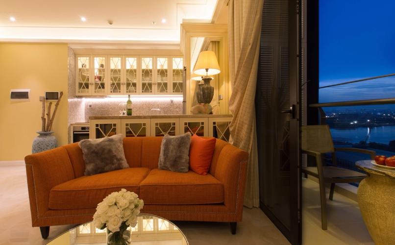 Phòng khách căn hộ Vinhomes Golden River Căn hộ Vinhomes Golden River hướng Tây Nam, diện tích 61.4m²