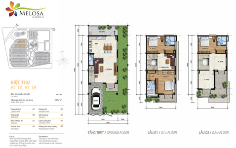 Nhà phố Quận 9 Nhà phố KDC Melosa Garden, thiết kế 3 tầng đầy đủ nội thất.