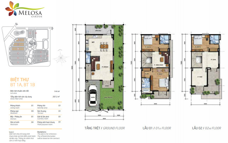 Nhà phố Quận 9 Nhà phố KDC Melosa Garden, thiết kế 3 tầng đầy đủ nội thất.