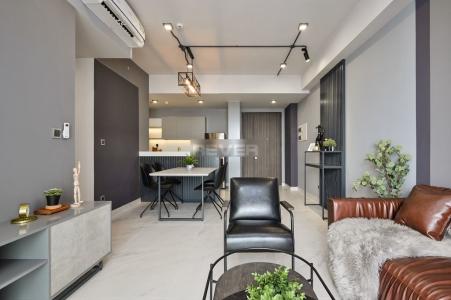 Phòng khách căn hộ Midtown Căn hộ tầng cao Phú Mỹ Hưng Midtown đầy đủ nội thất.