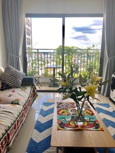 phòng khách Căn hộ The Sun Avenue  Căn hộ The Sun Avenue 3 phòng ngủ nội thất đầy đủ