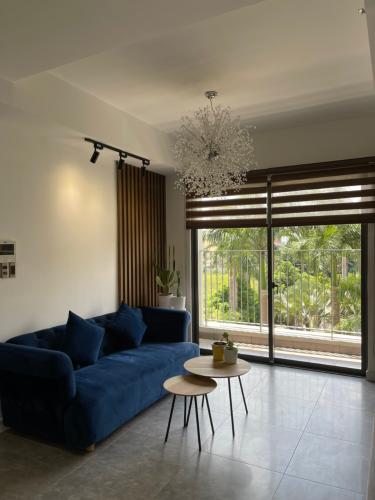 Phòng khách căn hộ Duplex Masteri Thảo Điền, Quận 2 Căn hộ Duplex Masteri Thảo Điền nội thất đầy đủ, view đón gió.