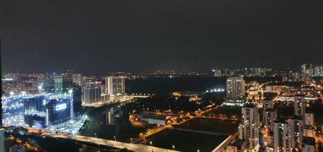 View căn hộ Riviera Point Căn hộ Riviera Point tầng cao 4 phòng ngủ, view thành phố sầm uất.