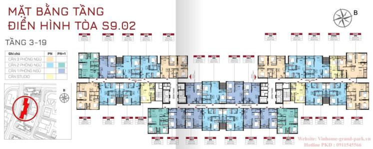 Layout Vinhomes Grand Park Quận 9 Căn hộ Vinhomes Grand Park tầng cao, bàn giao không nội thất.