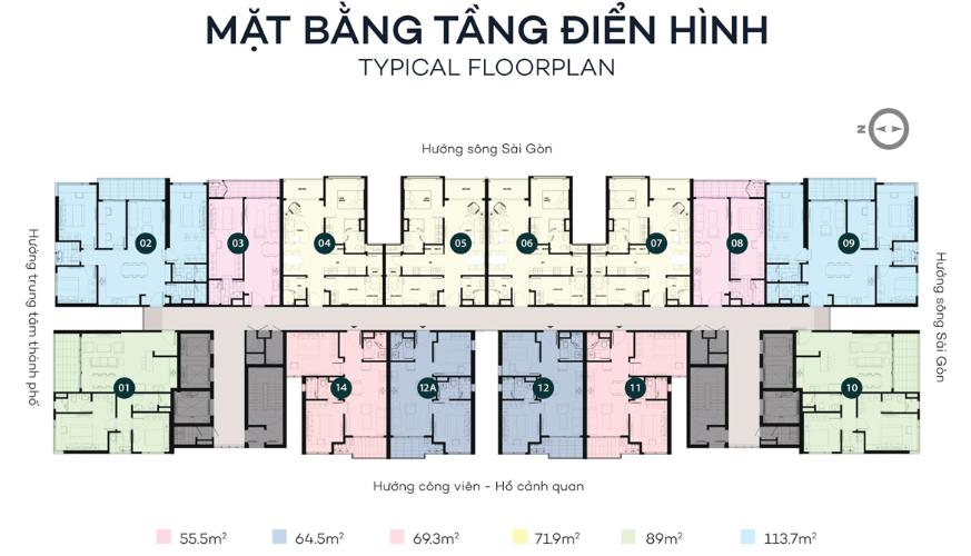 Layout Sky 89 An Gia Căn hộ Sky 89 An Gia. Không kèm nội thất