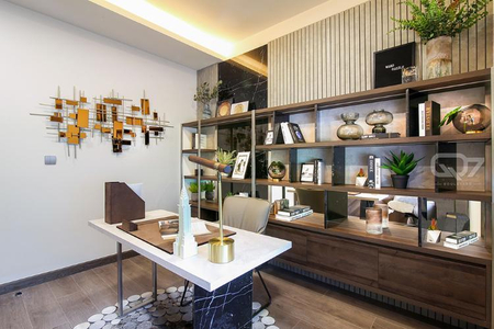 Nhà mẫu căn hộ Q7 Boulevard, Quận 7 Căn hộ Q7 Boulevard tầng 21 ban công hướng Nam, đón gió thoáng mát.