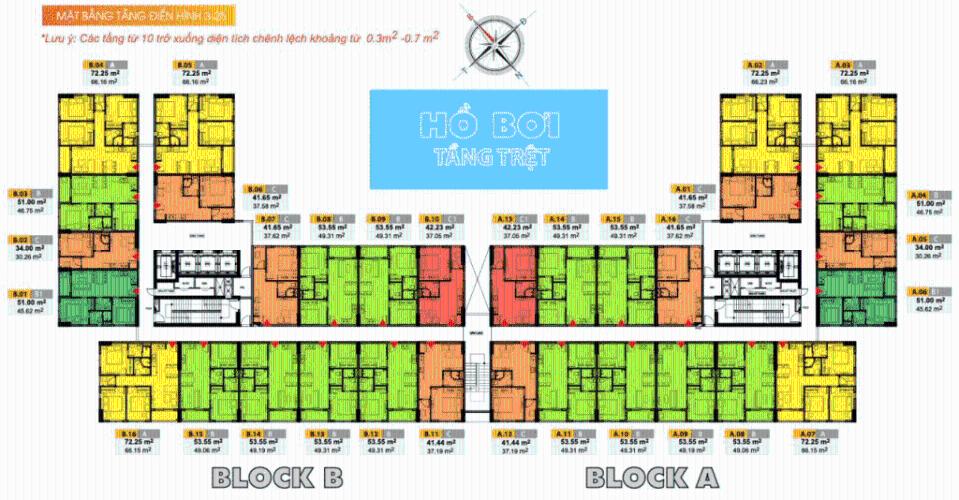 Layout Bcons Miền Đông Căn hộ Bcons Miền Đông nội thất cơ bản, thiết kế hiện đại.