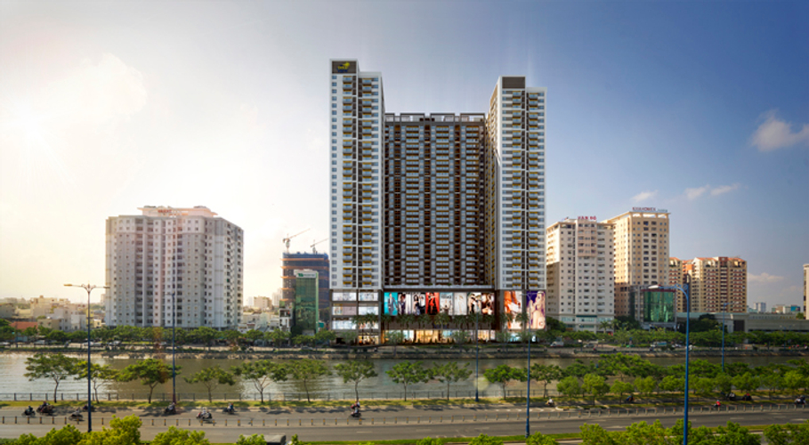 Căn hộ The Gold View, Quận 4 Căn hộ The Gold View tầng 8 diện tích 80m2, bàn giao đầy đủ nội thất.