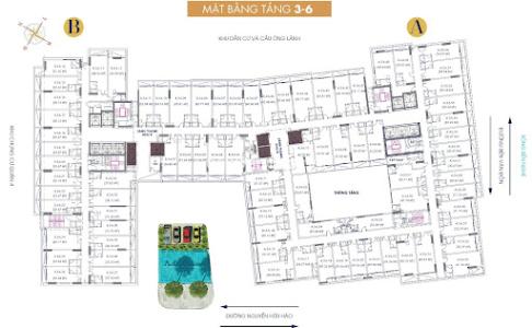 mặt bằng Căn hộ Masteri Millennium quận 4 Căn hộ Masteri Millennium bàn giao thô, view cầu Ông Lãnh