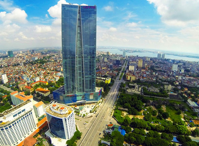 Văn phòng Quận Ba Đình Hà Nội Văn phòng toà nhà Lotte Center đường Liễu Giai, diện tích 195m2 view thoáng mát.