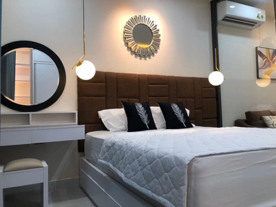 Căn hộ Masteri Millennium, Quận 4 Officetel Masteri Millennium tầng thấp tiện di chuyển, đầy đủ nội thất.