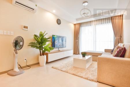 Phòng Khách Căn hộ The Gold View hướng ban công đông nam nội thất cơ bản diện tích 85.3m²