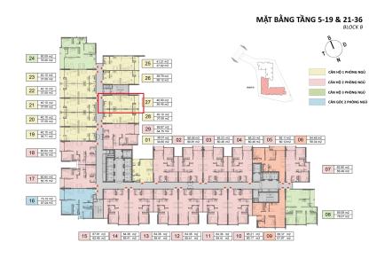 Layout Opal Skyline Căn hộ Opal Skyline tầng trung, nội thất cơ bản.