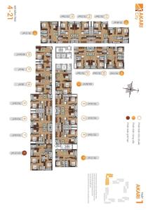 Mặt bằng tầng căn hộ Akari City, Bình Tân Căn hộ góc tầng 05 Akari City, view thành phố thoáng mát