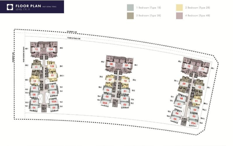 Layout tầng căn hộ The Metropole Thủ Thiêm, Quận 2 Căn hộ The Metropole Thủ Thiêm, bàn giao nội thất cơ bản.