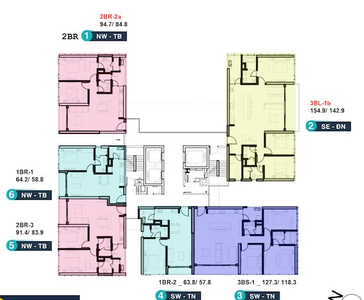 Mặt bằng chung căn hộ Empire City, Quận 2 Căn hộ Empire City view đón gió và ngập tràn ánh sáng.