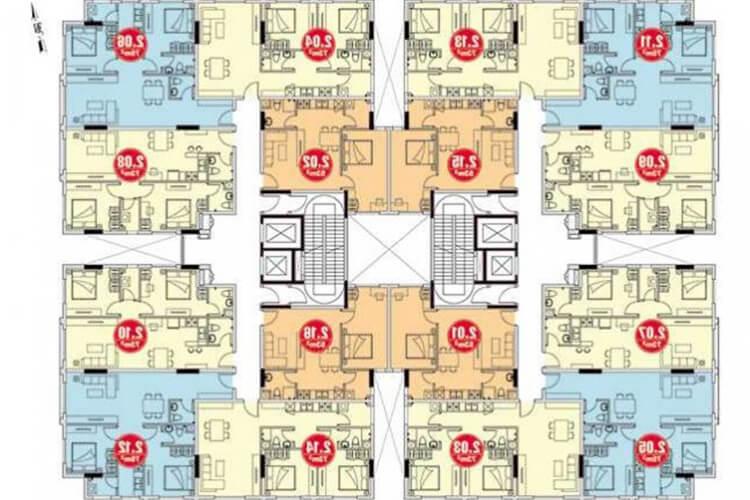 Chung cư Mỹ An - 3G - mat-bang-tang-dien-hinh-chung-cu-my-an-3g-thu-duc