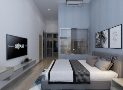 Phòng ngủ căn hộ Riviera Point Căn hộ Riviera Point tầng 3 nội thất đầy đủ, view thành phố.