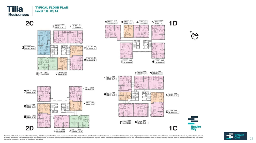 Mặt bằng chung Empire City, Quận 2 Căn hộ Empire City diện tích 127.03m2, không gian rộng thoáng.