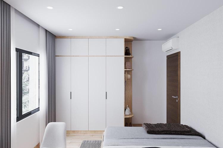 Phòng ngủ căn hộ Green Building, Quận 9 Căn hộ Green Building hướng ban công đông nam nội thất cơ bản diện tích 64m²