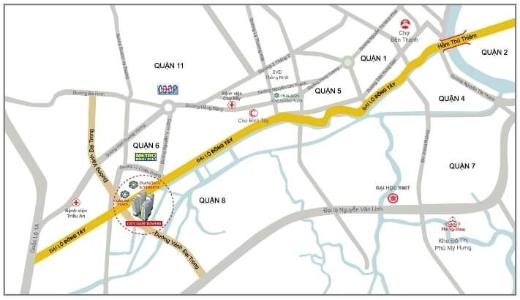 Vị trí City Gate, Quận 8 Căn hộ City Gate tầng cao, view nội khu hồ bơi thoáng đãng.