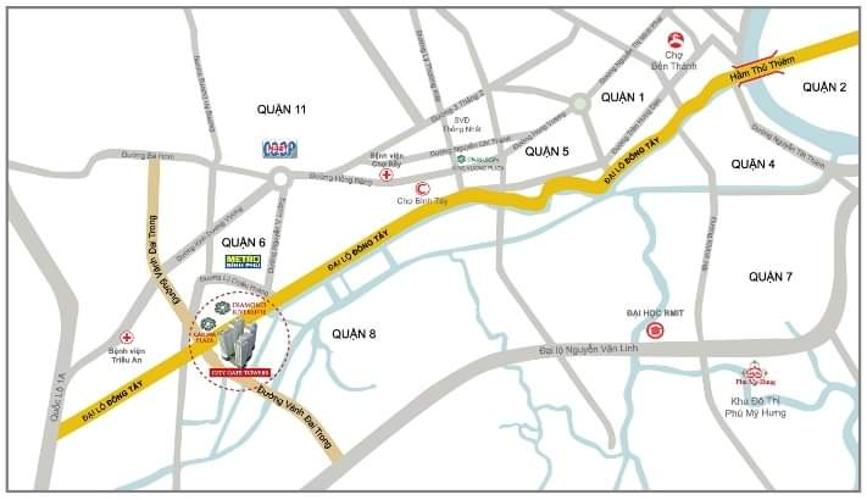 Vị trí City Gate, Quận 8 Căn hộ City Gate tầng cao, view nội khu hồ bơi thoáng đãng.