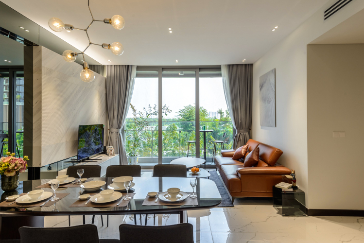  Căn hộ có 2 phòng ngủ Empire City, bàn giao nội thất cơ bản.