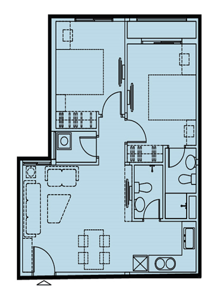 Căn hộ Dream Home Riverside, Quận 8 Căn hộ Dream Home Riverside tầng 8 có 2 phòng ngủ, nội thất cơ bản.