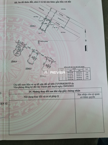  Nhà phố thiết kế 1 trệt, 3 lầu đúc chắc chắn, cửa chính hướng Đông Bắc.