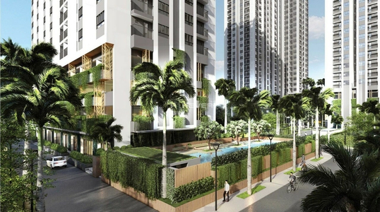  Căn hộ Studio Moonlight Centre Point hướng ban công nam nội thất cơ bản diện tích 34m²