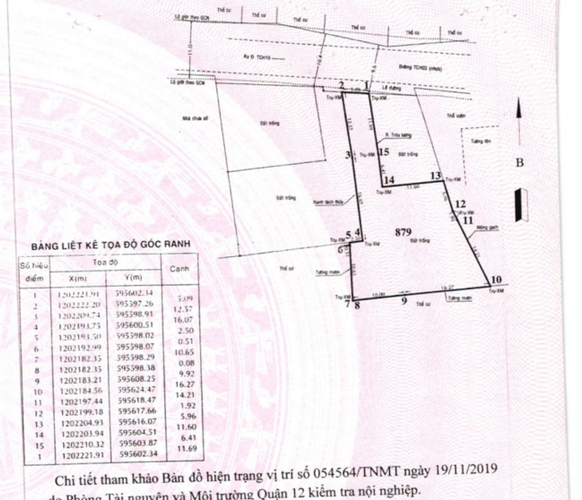  Đất nền Đường Tân Chánh Hiệp 10 diện tích 1,075m² pháp lý sổ hồng.