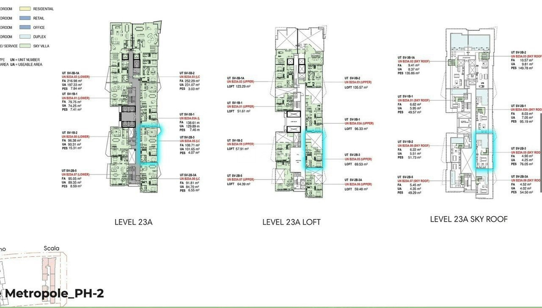 Penthouse The Metropole Thủ Thiêm hướng ban công đông bắc nhà thô diện tích 300m²