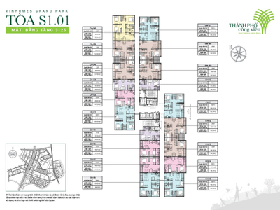 Mat-bang-toa-S1.01-Vinhomes-Grand-Park-tang-3-25.jpg Căn hộ Vinhomes Grand Park không có nội thất diện tích 30.9m²