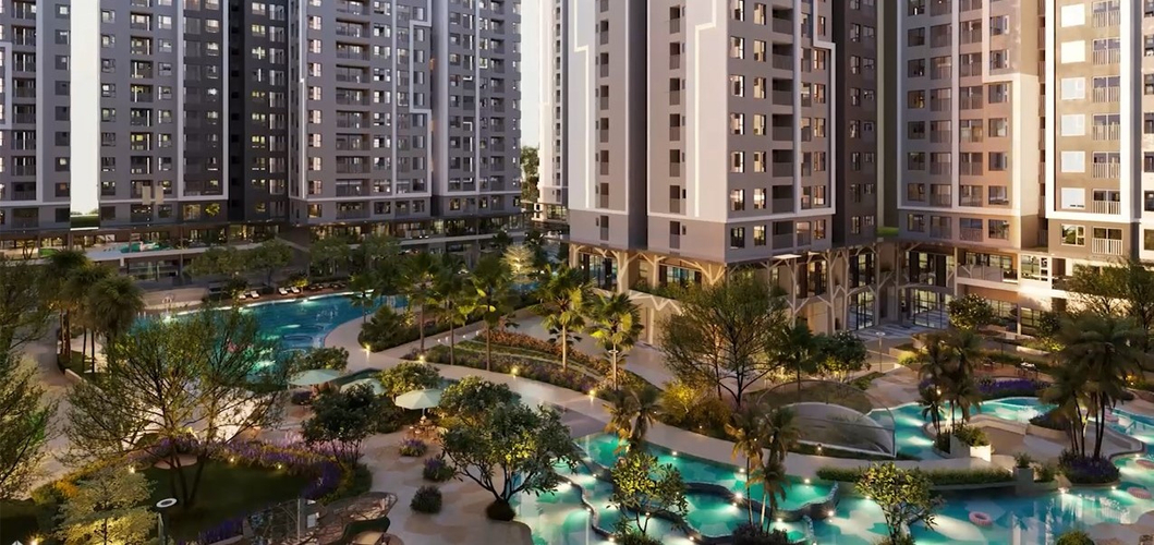  Căn hộ Westgate hướng ban công bắc không có nội thất diện tích 59m²