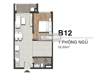  Căn hộ Moonlight Centre Point diện tích 52m2 không gian rộng thoáng.