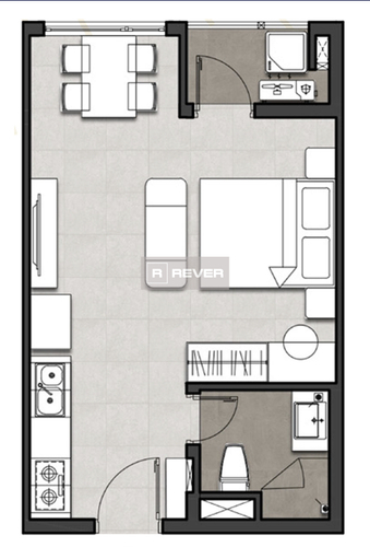  Studio cao cấp Moonlight Centre Point diện tích 35.98m2 rộng thoáng.