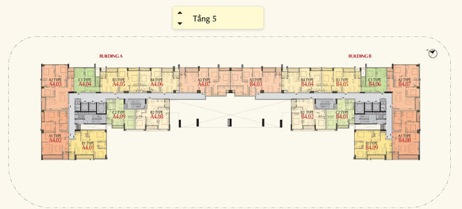  Căn hộ The Ascentia hướng ban công tây nam đầy đủ nội thất diện tích 84.05m²