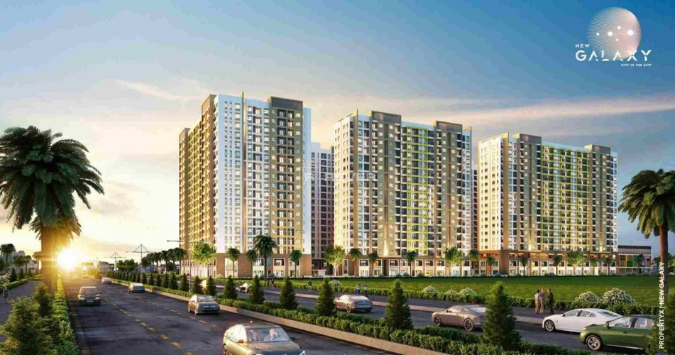  Căn hộ New Galaxy hướng ban công tây bắc nội thất cơ bản diện tích 62.77m².